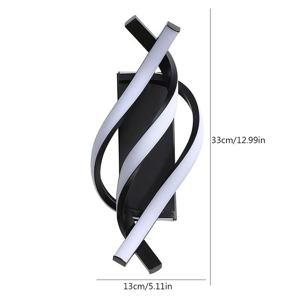18W Curved LED Wall Sconce – Modern Bedside Light