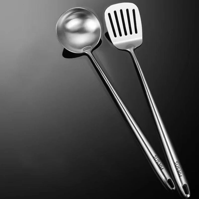 Stainless Steel Wok Spatula & Ladle Set