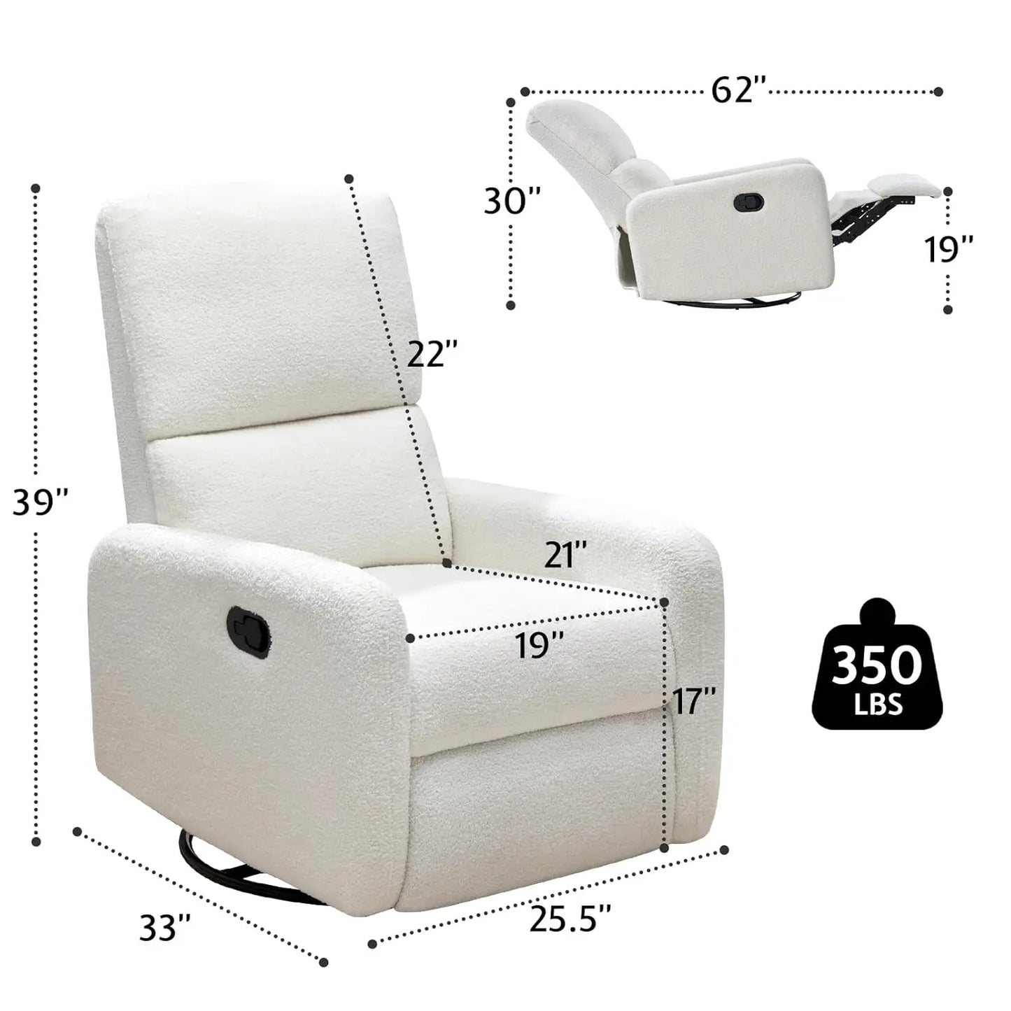 Glider Swivel Rocking Recliner Chair
