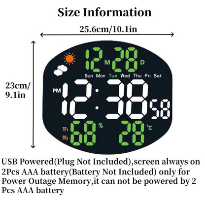 Digital Wall Clock with Weather Display