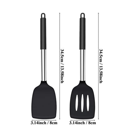 2PCS Nonstick Silicone Cooking Spatulas