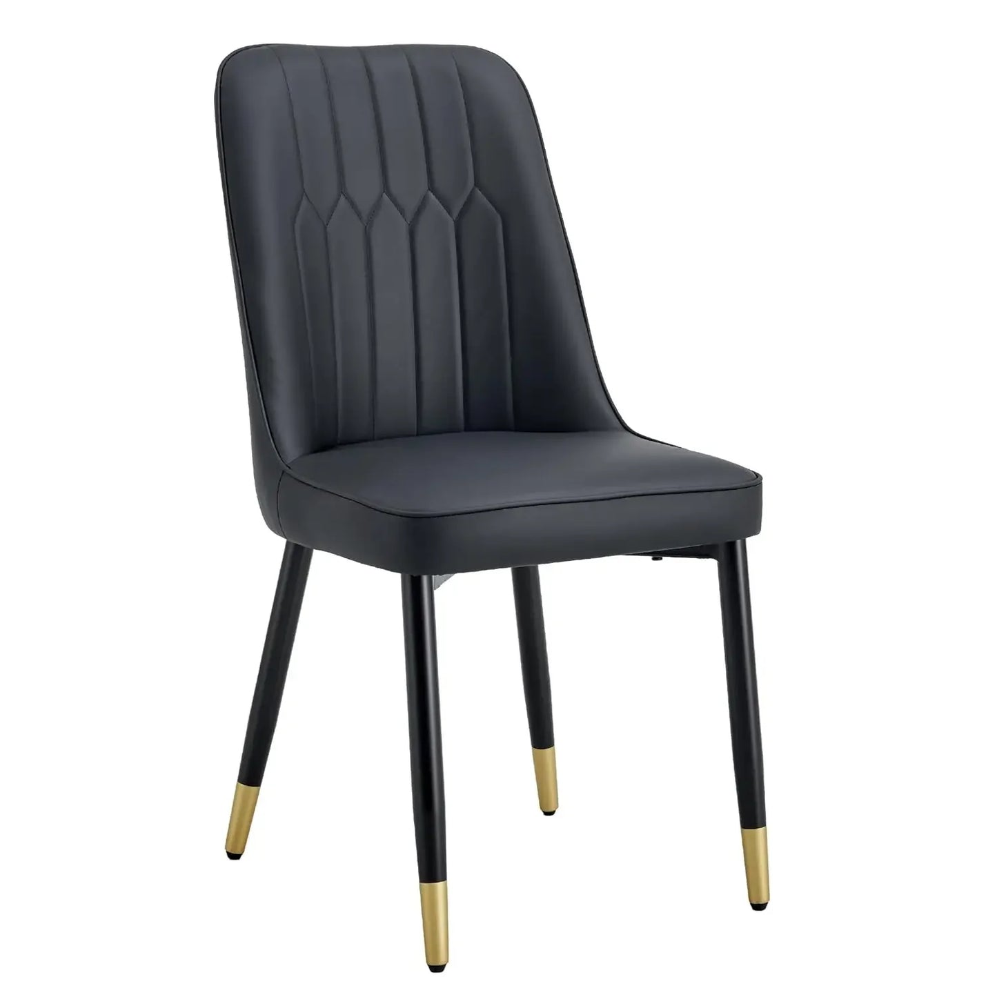 Black Leather Dining Chairs Set of 4