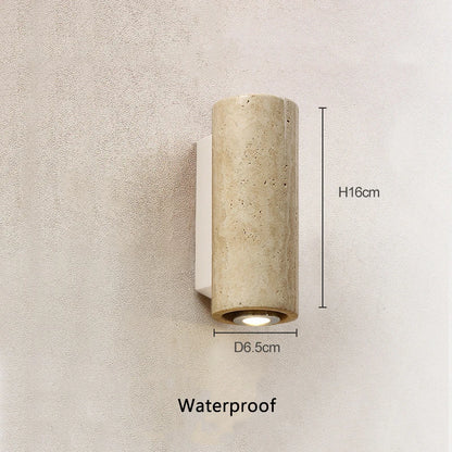 Wabi-Sabi Travertine Stone Wall Sconce