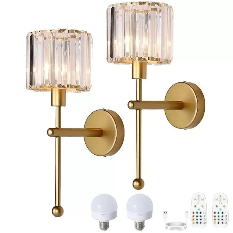 Luxury Crystal Rechargeable LED Wall Light