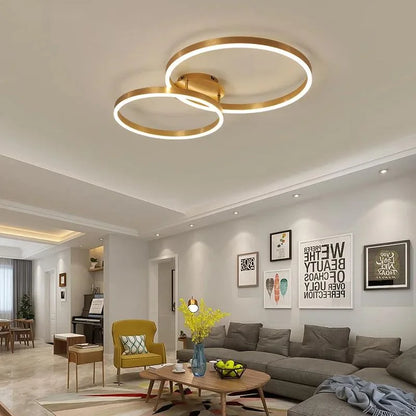 Modern Gold LED Circle Chandelier