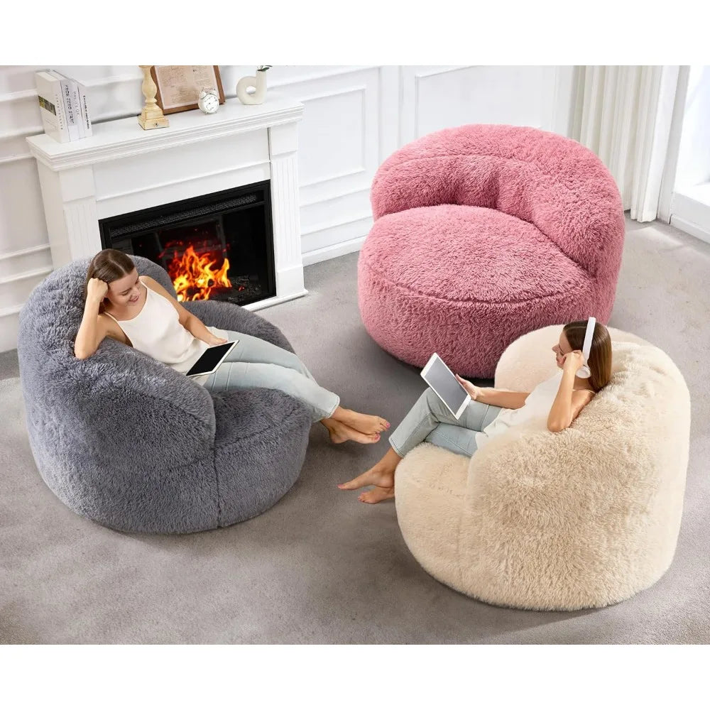 Large Adult Bean Bag Chair with Foam Filling