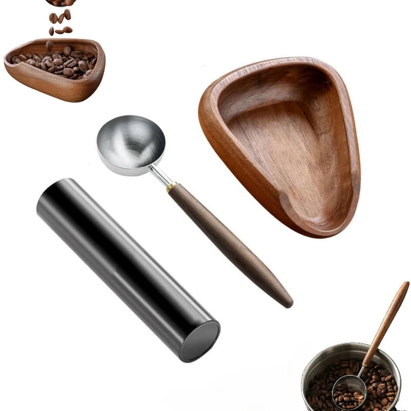 Wood Coffee Bean Organizer with Spray Bottle