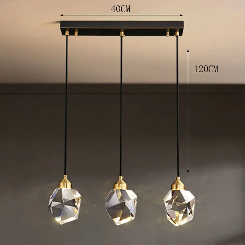 Modern Crystal Staircase LED Chandelier