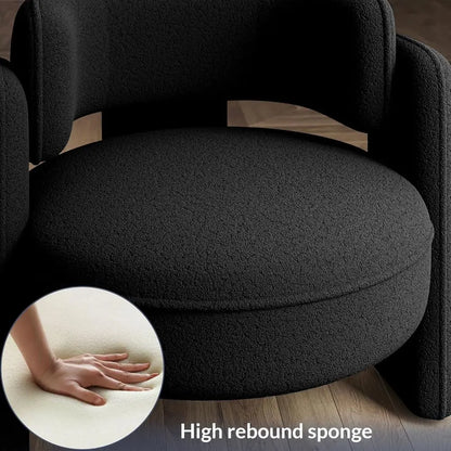 Boucle Barrel Accent Chair