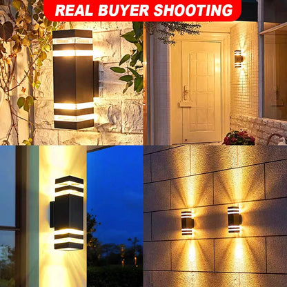 Modern Outdoor Waterproof Square Wall Lamp (E27)