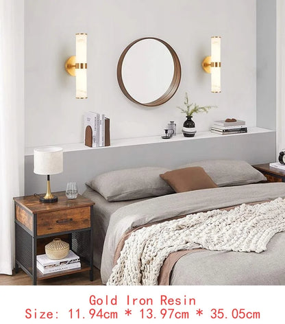 Elegant Resin Wall Sconces,Vertical Light Fixtures Set of Two
