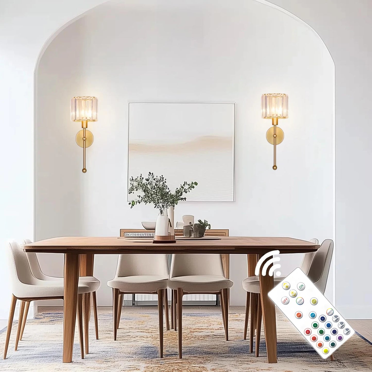 Luxury Crystal Rechargeable LED Wall Light