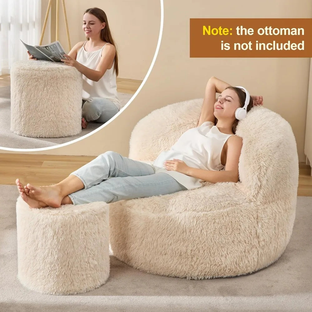 Large Adult Bean Bag Chair with Foam Filling