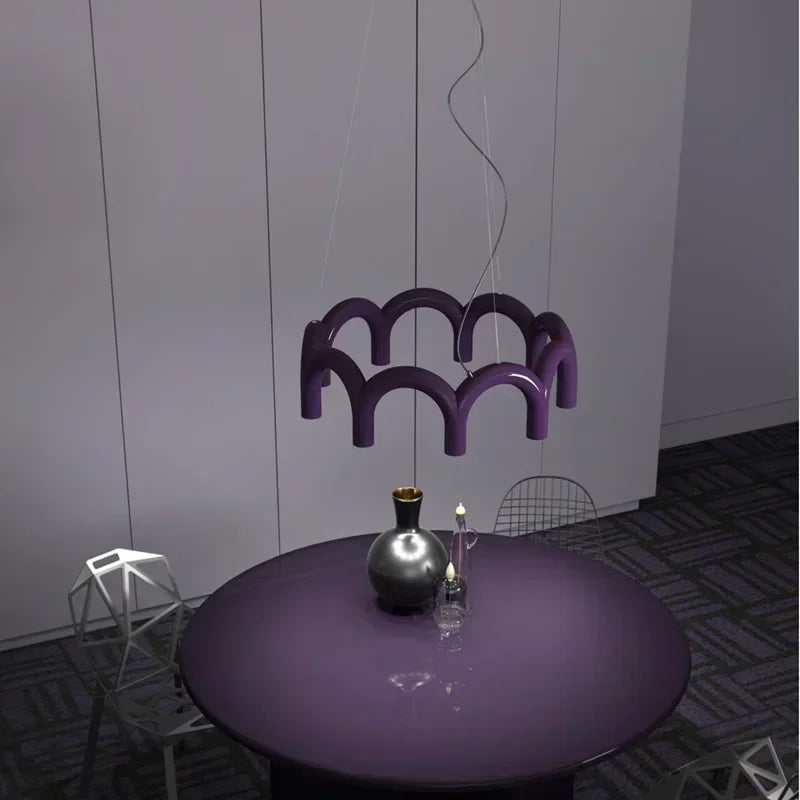 Macaron Arch LED Chandelier Pendant Light