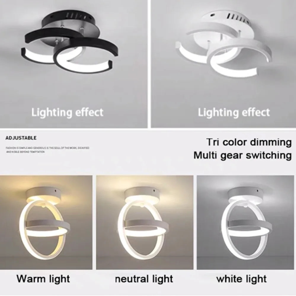 Creative Double Ring LED Ceiling Lamp