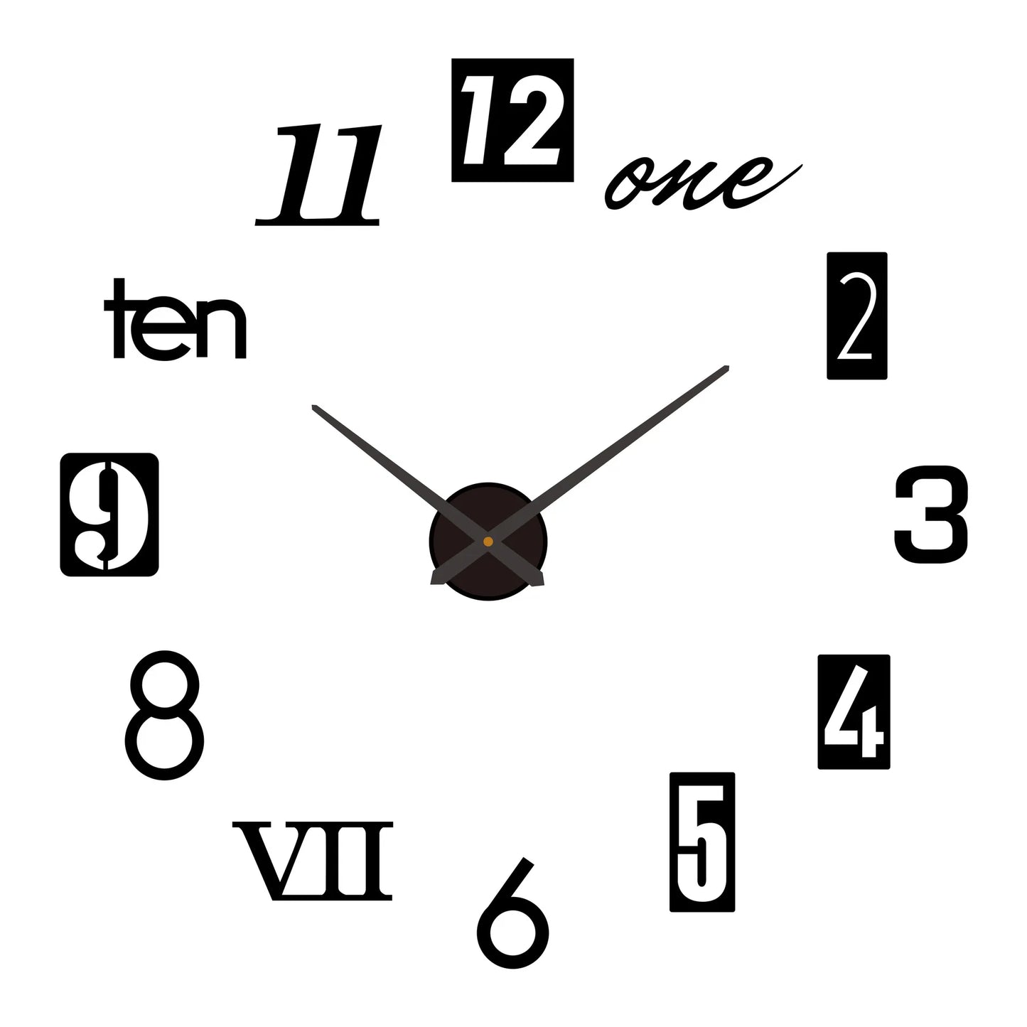 3D DIY Luminous Wall Clock