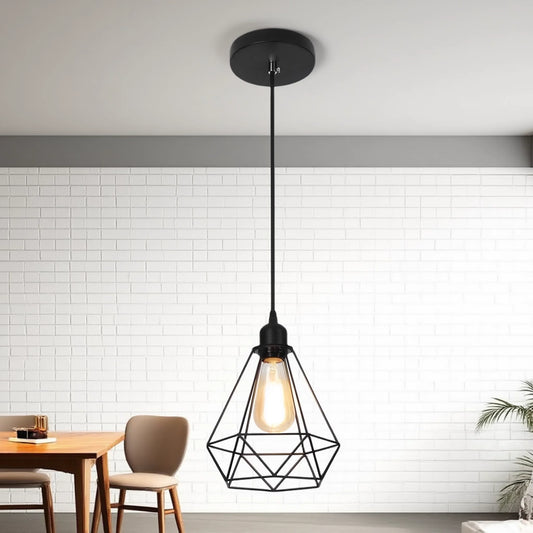 Vintage Iron Frame Pendant Ceiling Light