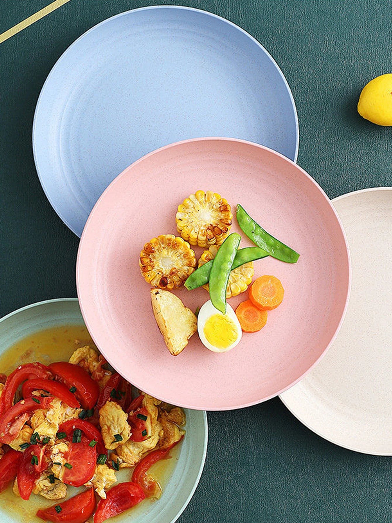 Microwave & Dishwasher Safe Wheat Straw Plates