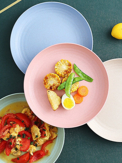 Microwave & Dishwasher Safe Wheat Straw Plates