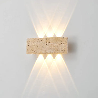 Wabi-Sabi LED Stone Wall Lamp – Waterproof Indoor & Outdoor Sconce