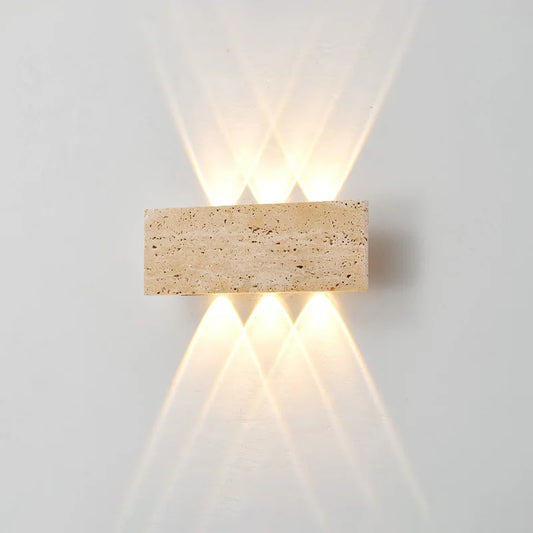 Wabi-Sabi LED Stone Wall Lamp – Waterproof Indoor & Outdoor Sconce