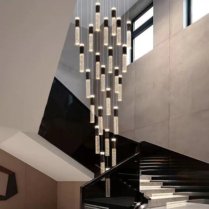 Modern home decoration crystal chandelier, stair Pendant lamp,