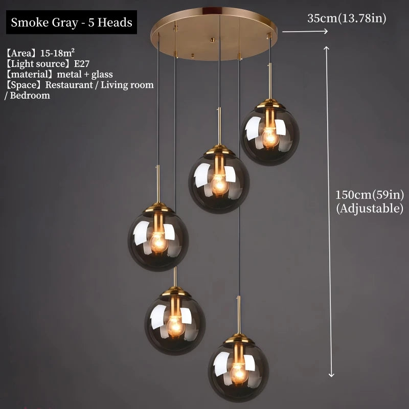 Luxury Glass Pendant Light for Home