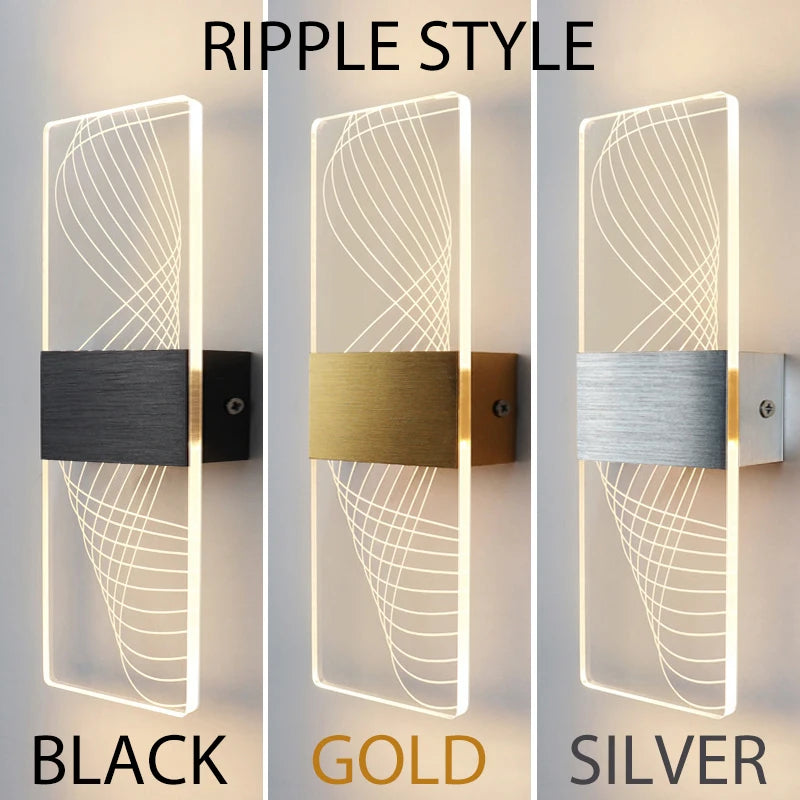 Modern Acrylic LED Wall Light 6W