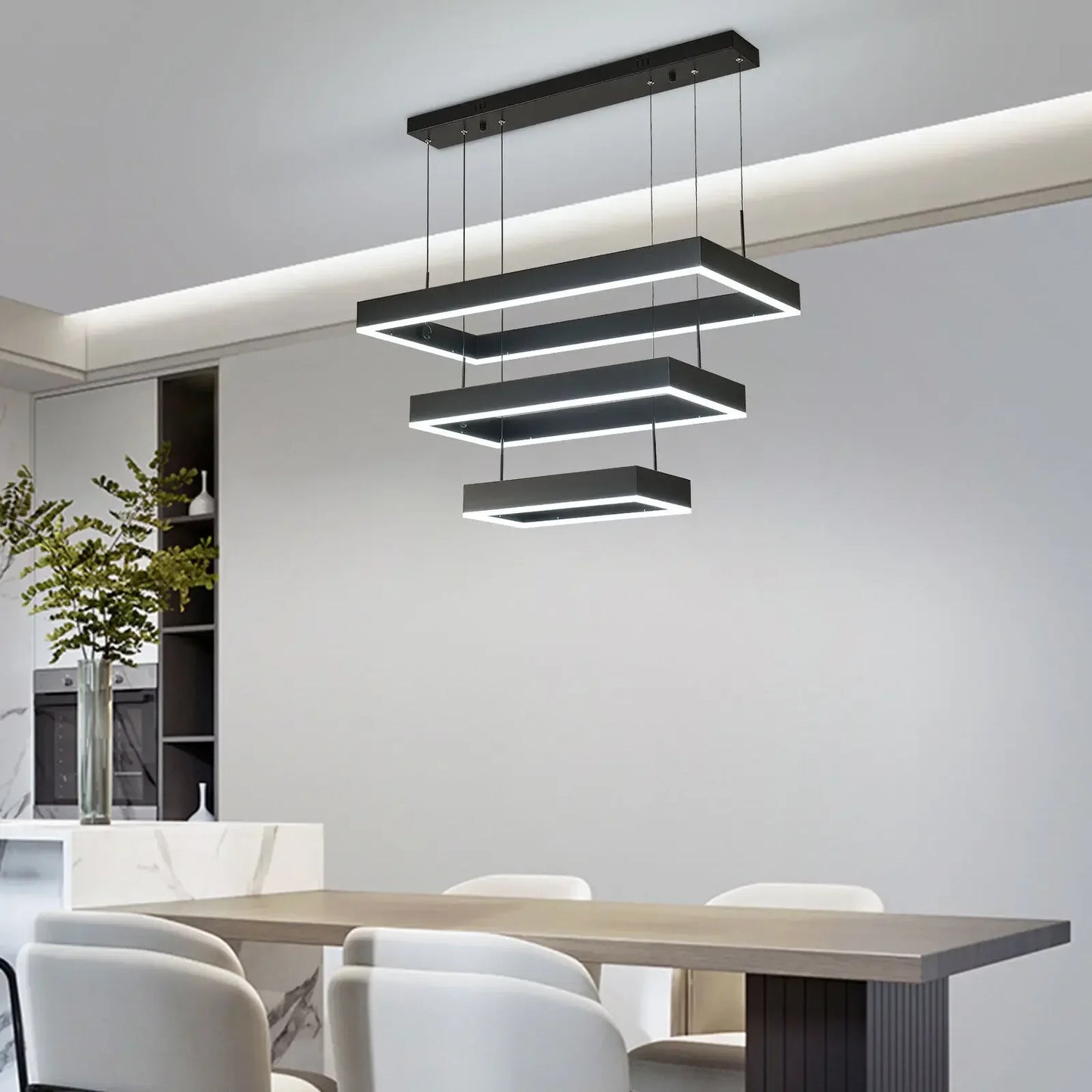 Contemporary Dining Room Farmhouse Fixtures