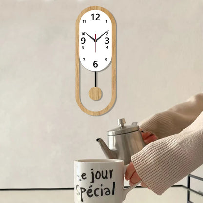 Silent Elliptical Swing Wall Clock