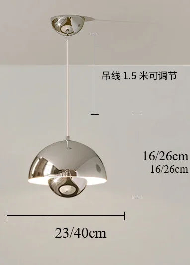 Nordic Macaron LED Mushroom Pendant Light