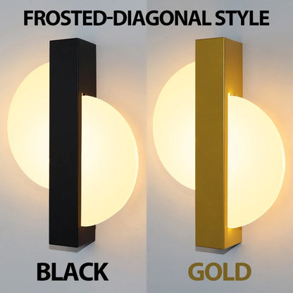 Luxury Acrylic Gold Foil LED Wall Sconce – 10W