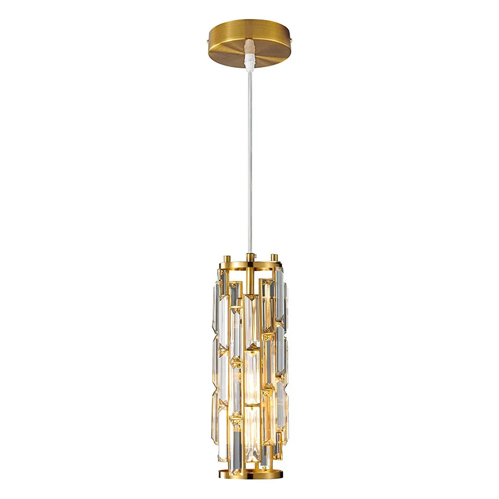 Crystal Pendant Hanging Light for Dining & Bedside