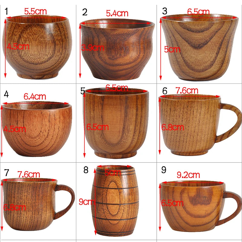 Wooden Big Belly Handmade Natural Spruce Wood Cups