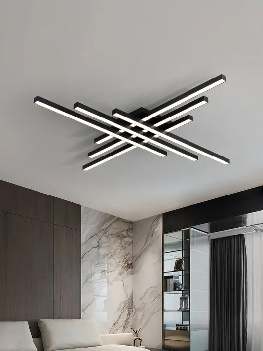 Black Nordic LED Ceiling Chandelier