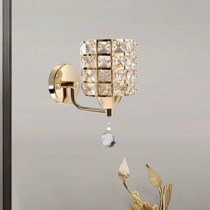 Decorative Crystal Wall Lamps Simple Cyrstal Wall Lights for Bedroom Bedside Living Room Gold/Silver Crystal Wall Lighting