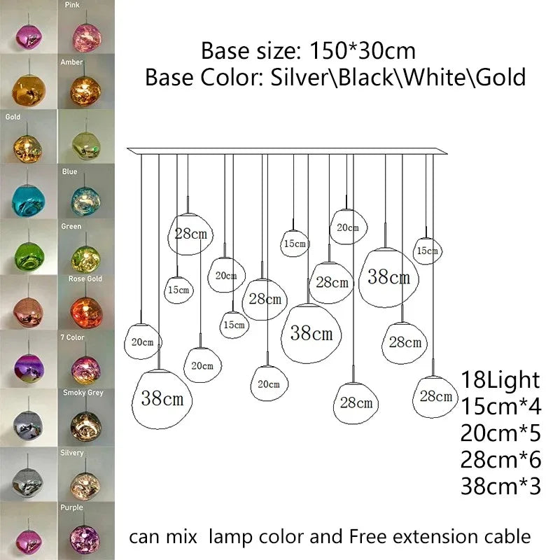 Modern Lava LED Pendant Lamp