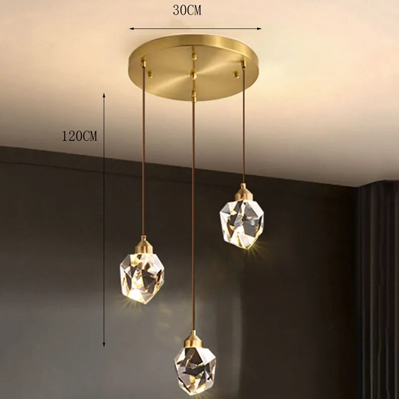 Modern Crystal Staircase LED Chandelier