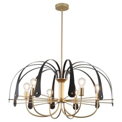 Modern Black Sphere Chandelier for Dining Room,