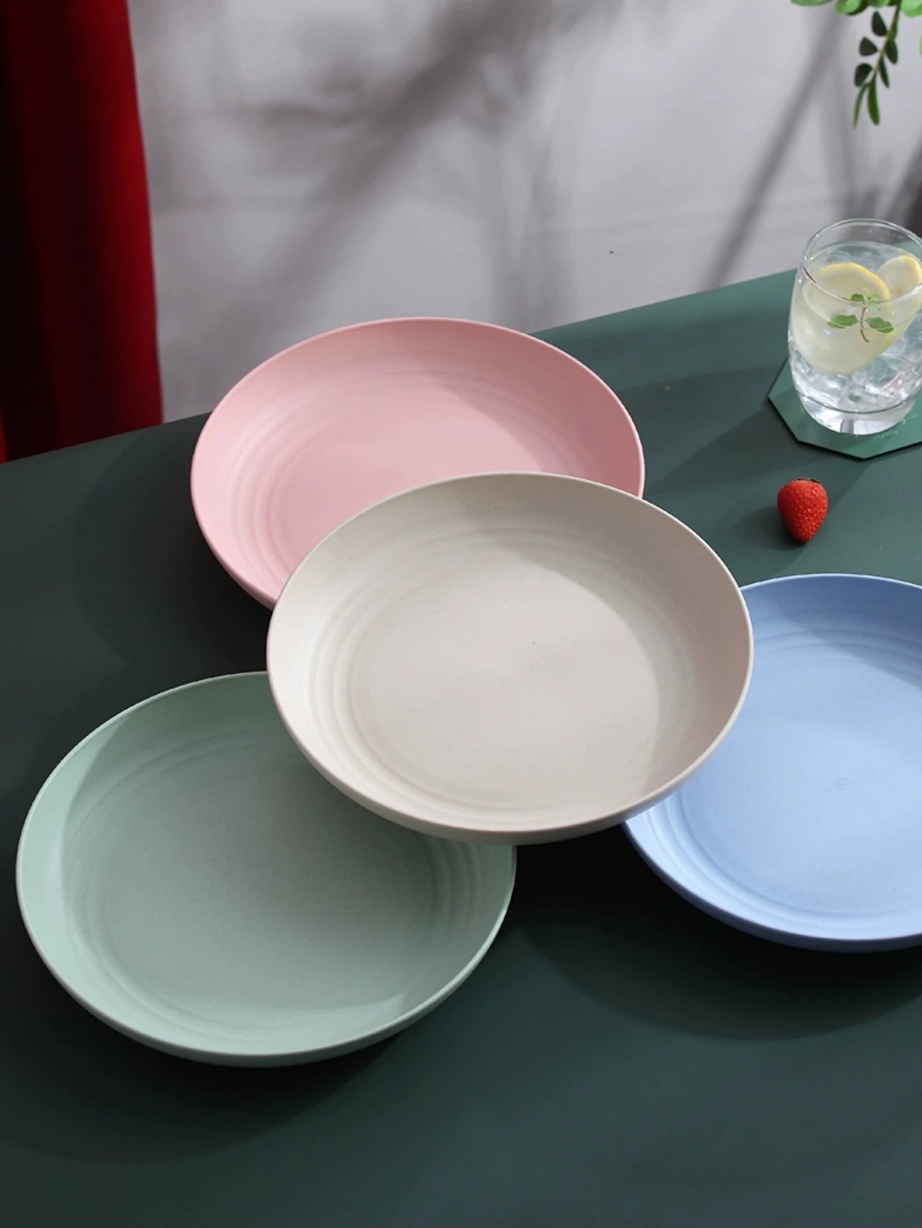 Microwave & Dishwasher Safe Wheat Straw Plates