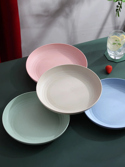 Microwave & Dishwasher Safe Wheat Straw Plates