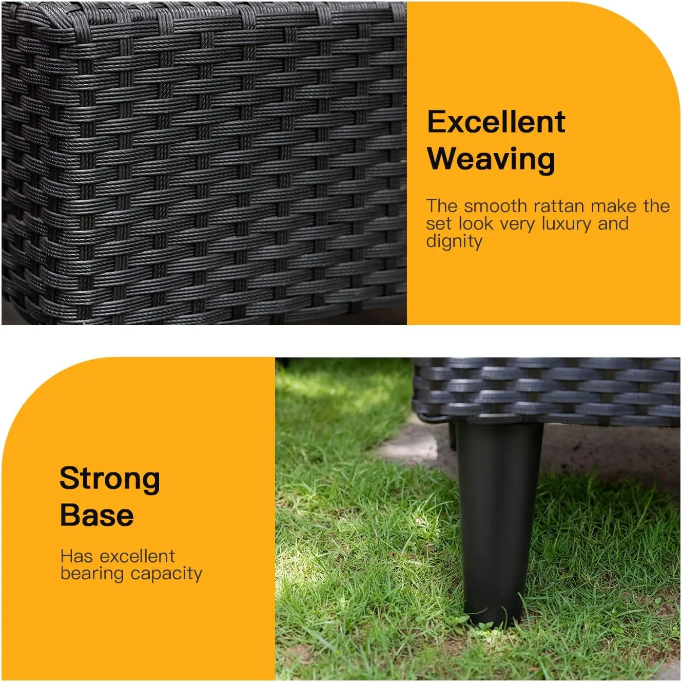 5-Piece Outdoor Wicker Sectional Set