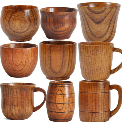 Wooden Big Belly Handmade Natural Spruce Wood Cups