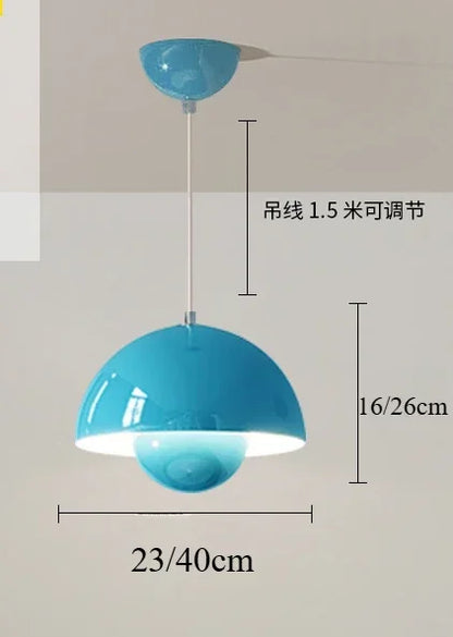 Nordic Macaron LED Mushroom Pendant Light