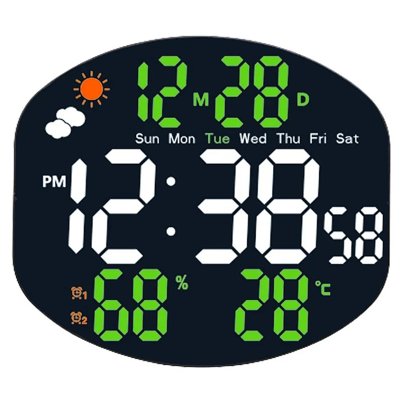 Digital Wall Clock with Weather Display