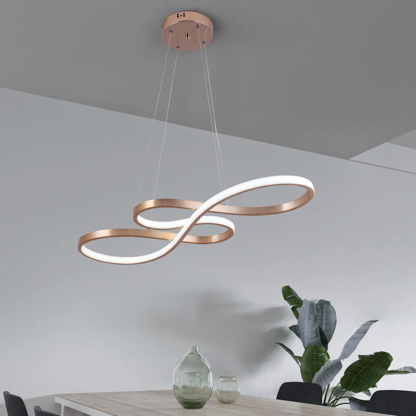 Chandelier Pendant Light Acrylic Note Dimmable Led Ceiling Lamp