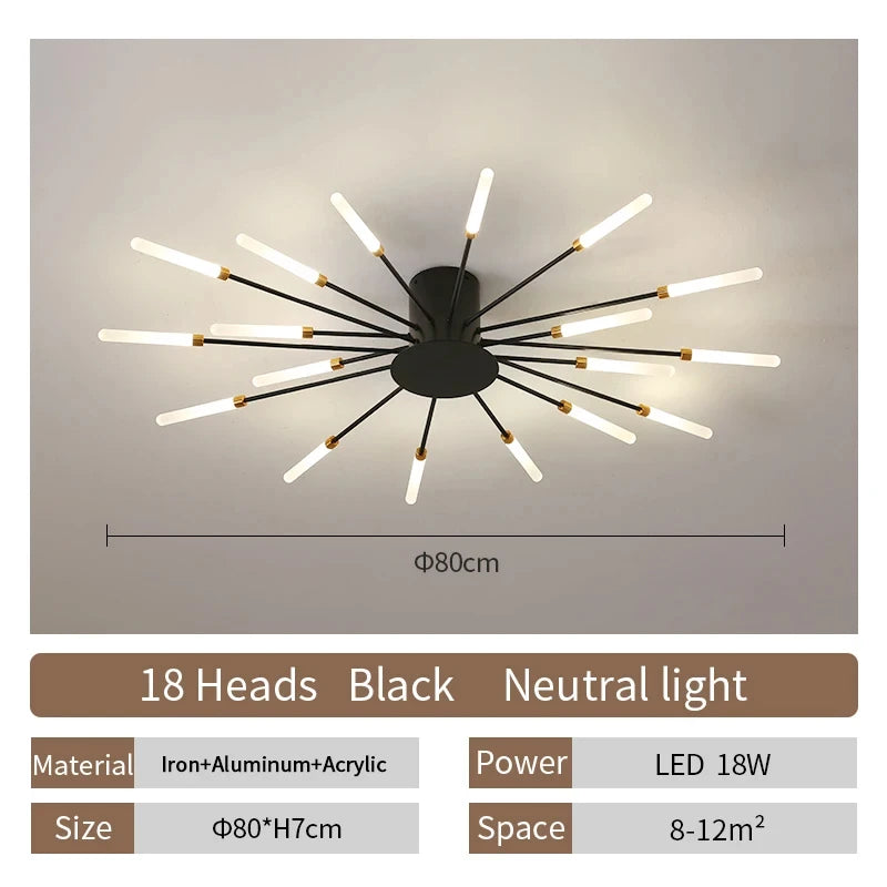 Modern Fireworks LED Ceiling Light