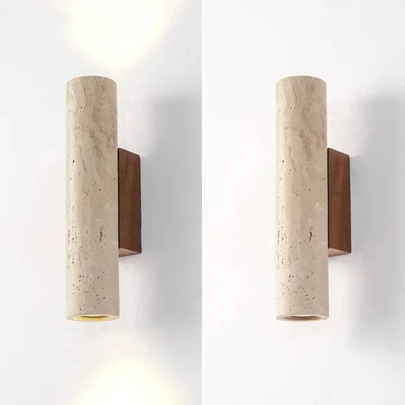 Wabi-Sabi Yellow Marble LED Wall Sconce