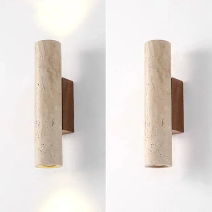 Wabi-Sabi Yellow Marble LED Wall Sconce