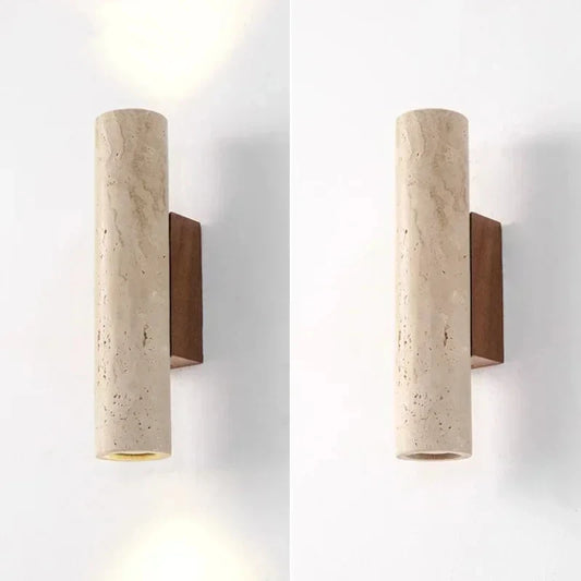 Wabi-Sabi Yellow Marble LED Wall Sconce